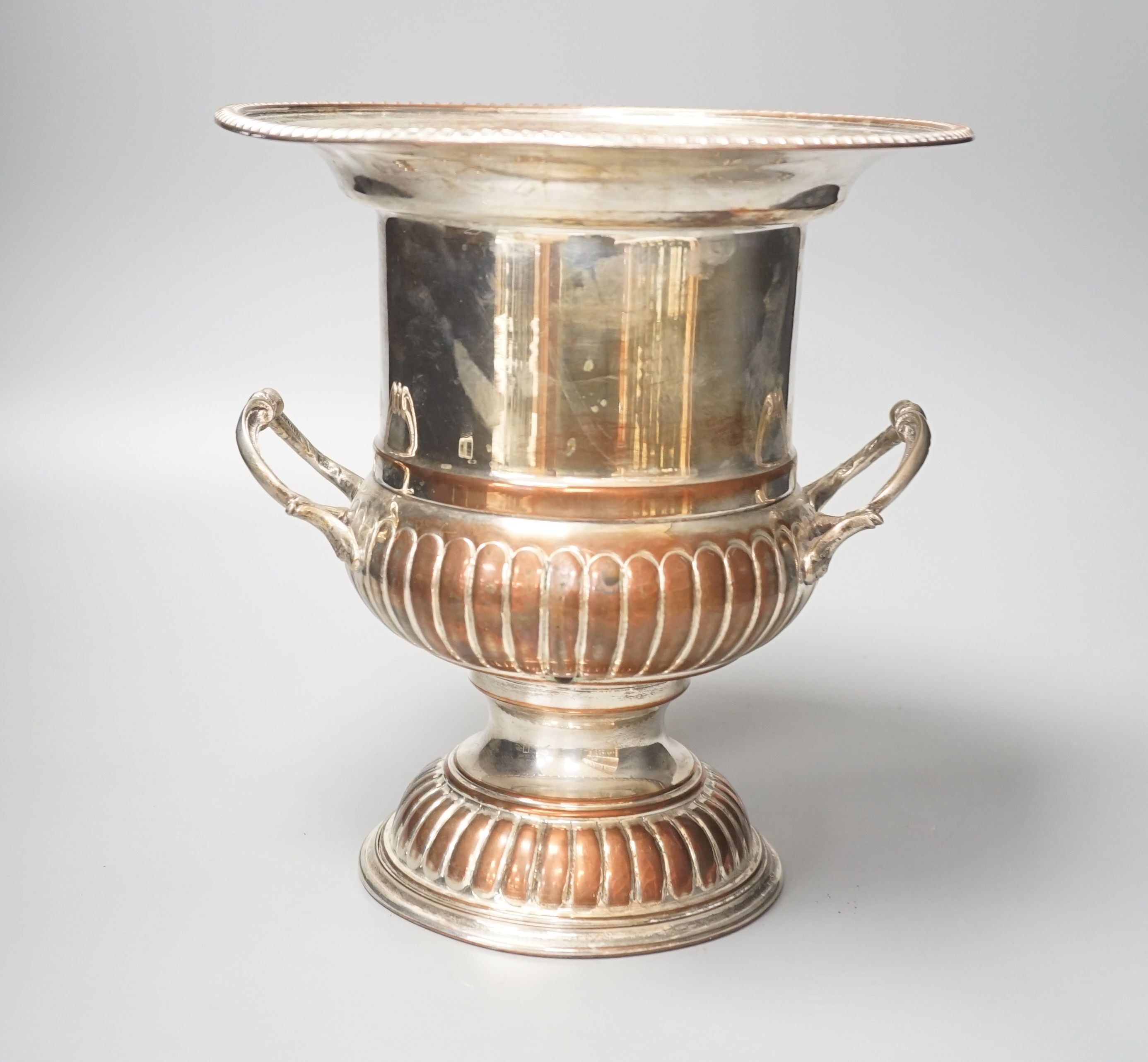 A plated wine cooler 26cm